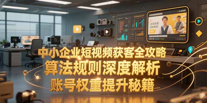 中小企业短视频获客全攻略，算法规则深度解析，账号权重提升秘籍-智取云网创