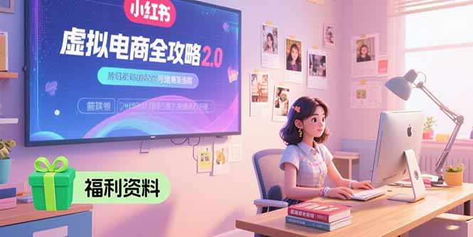 虚拟电商全攻略2.0，开店选品实操流程，账号定位、货源发布、笔记发布技巧-智取云网创