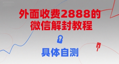 外面收费2888的微信解封教程，具体自测-智取云网创
