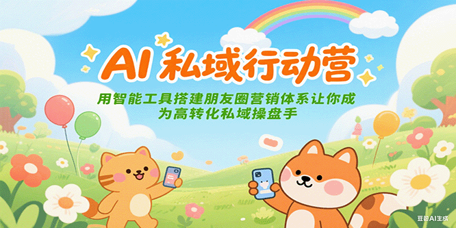 AI私域行动营：用智能工具搭建朋友圈营销体系让你成为高转化私域操盘手-智取云网创