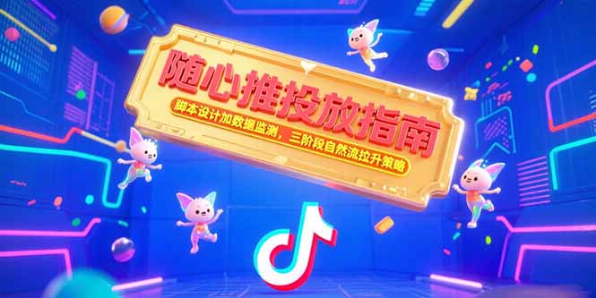 随心推投放指南，脚本设计加数据监测，三阶段自然流拉升策略-智取云网创