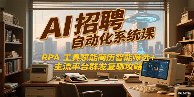 AI招聘自动化系统课，RPA工具赋能简历智能筛选+主流平台群发复聊全攻略-智取云网创