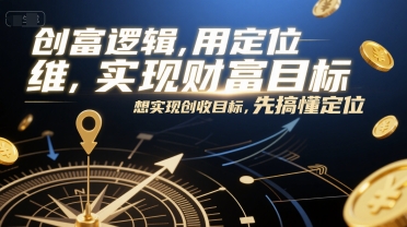 创富逻辑，用定位思维实现财富目标，想实现创收目标，先搞懂定位-智取云网创