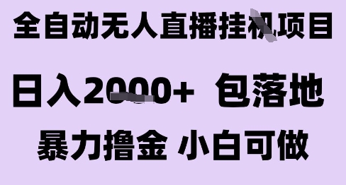最新全自动抖音无人直播挂G项目，日入2k+ 包落地暴力撸金，小白可做【揭秘】-智取云网创