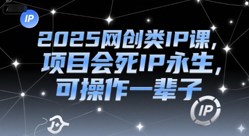 2025网创类IP课，项目会死IP永生，可操作一辈子-智取云网创
