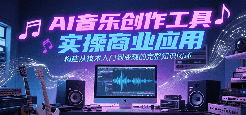 AI音乐创作工具实操商业应用，构建从技术入门到变现的完整知识闭环-智取云网创