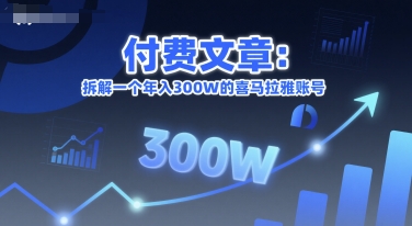 付费文章：拆解一个年入300W的喜马拉雅账号-智取云网创