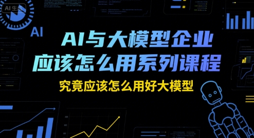 AI与大模型企业应该怎么用系列课程，究竟应该怎么用好大模型-智取云网创